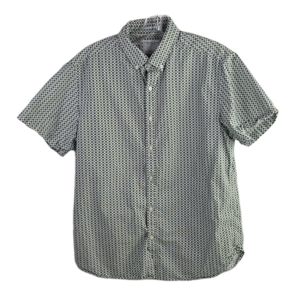 Denim And Flower Men's Medium Short Sleeve Button Down Shirt - Thumbnail 9