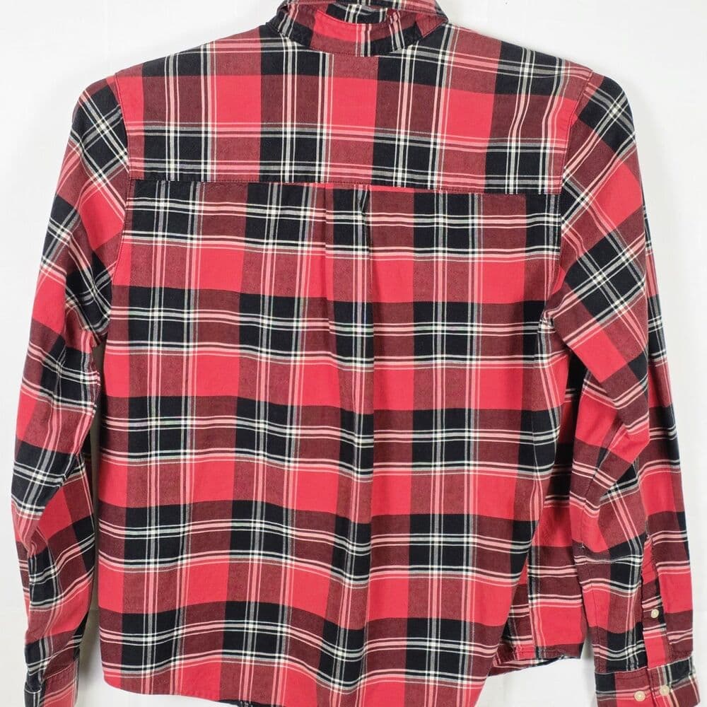 Vintage Rockies Medium Red Plaid Long Button‎ Up Shirt - Thumbnail 6