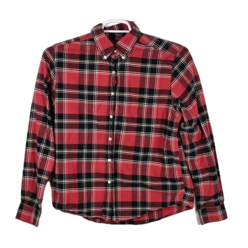 Vintage Rockies Medium Red Plaid Long Button‎ Up Shirt - Thumbnail 8