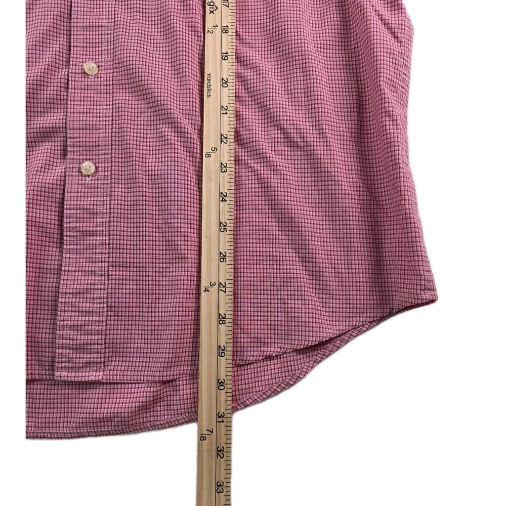Chaps Men's Large Red &‎ White Short Sleeve Checked Shirt - Thumbnail 7