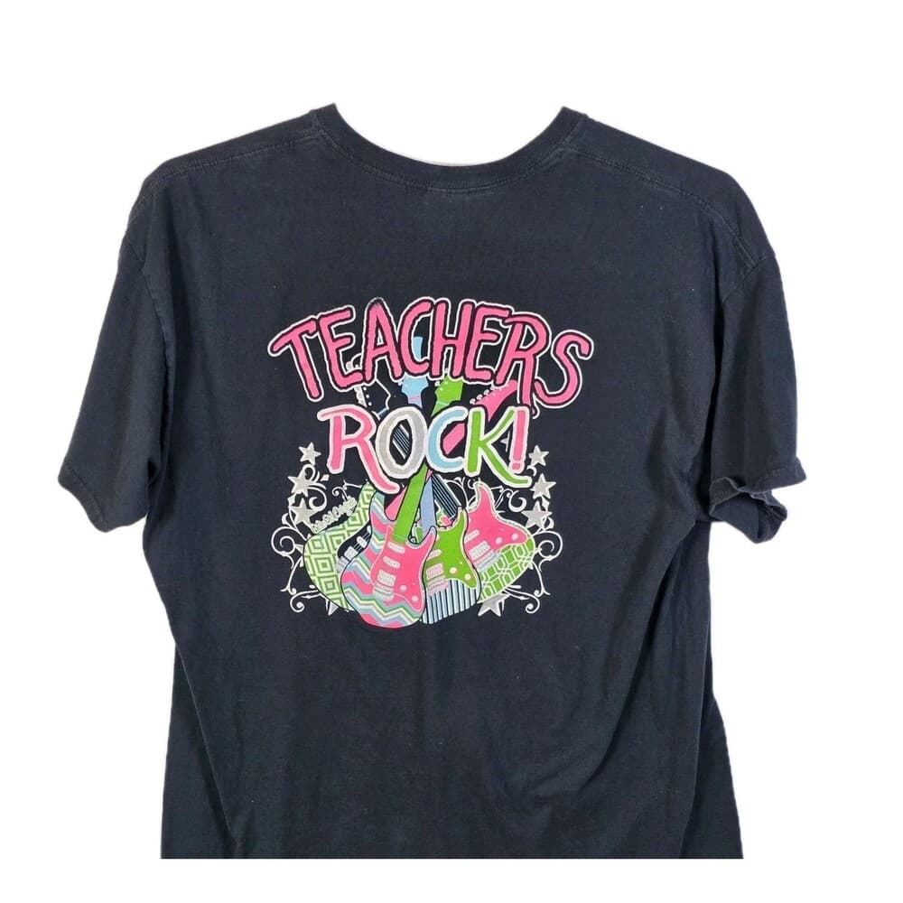 Girlie Girl‎ Women's XL Black Teacher's Rock T-Shirt - Thumbnail 4