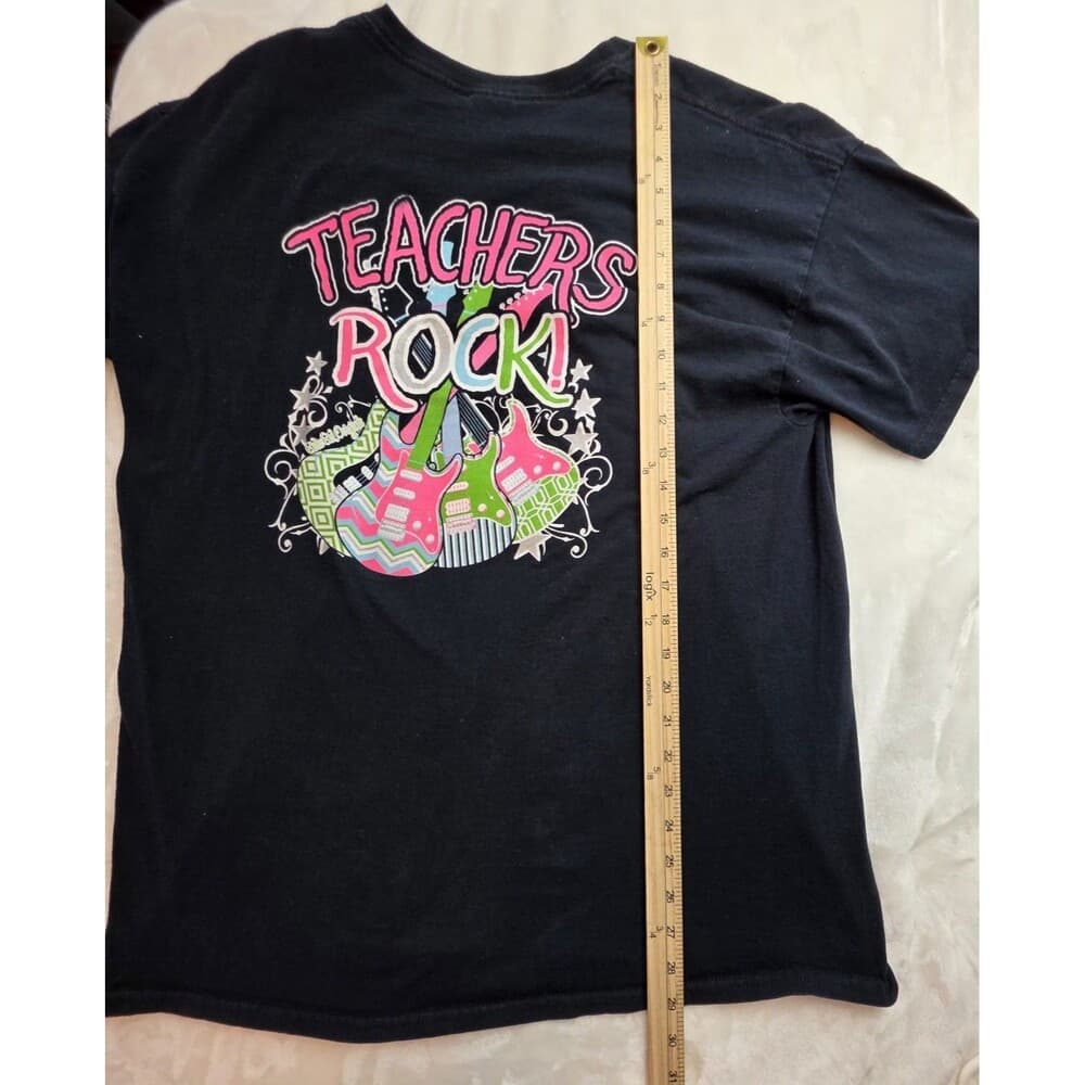 Girlie Girl‎ Women's XL Black Teacher's Rock T-Shirt - Thumbnail 6