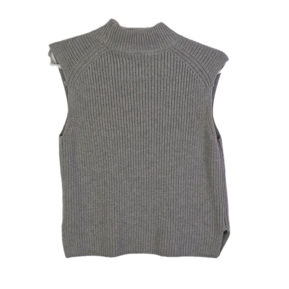 Abercrombie & Fitch Women's Small Gray Turtleneck Sweater Vest - Thumbnail 3