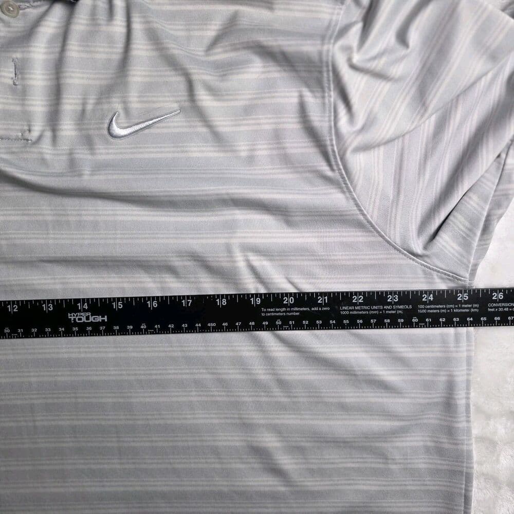 Nike Dri-fit Men's XL Gray / Pinstripes Michelob Ultra S/S Golf Shirt - Thumbnail 8