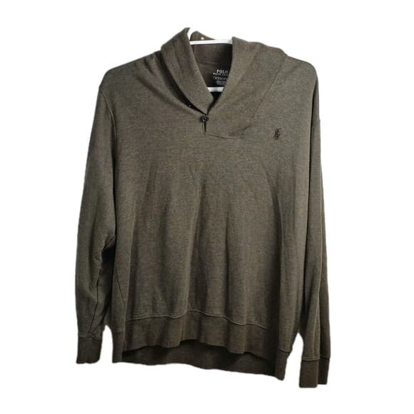Ralph Lauren Men’s XL Brown Cowl Neck Long Sleeve‎ Sweater - Thumbnail 10