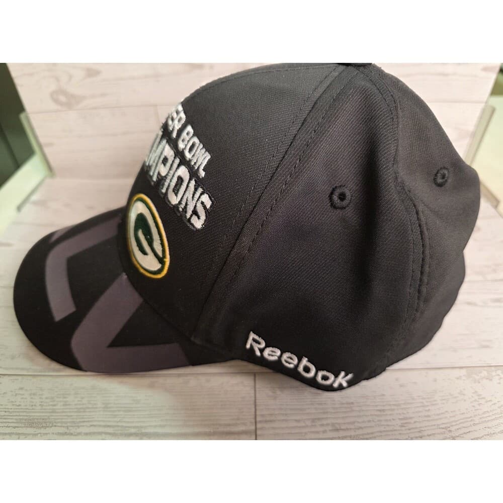 Super Bowl XLV Champions Green Bay Packers Hat NFL Reebok‎ On-Field Cap Trophy