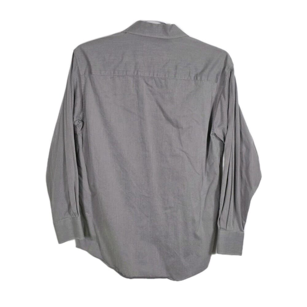 Kenneth Cole Men's Gray Grey 15 1/2 -34-35 Long Sleeve‎ Button Up Shirt - Thumbnail 6