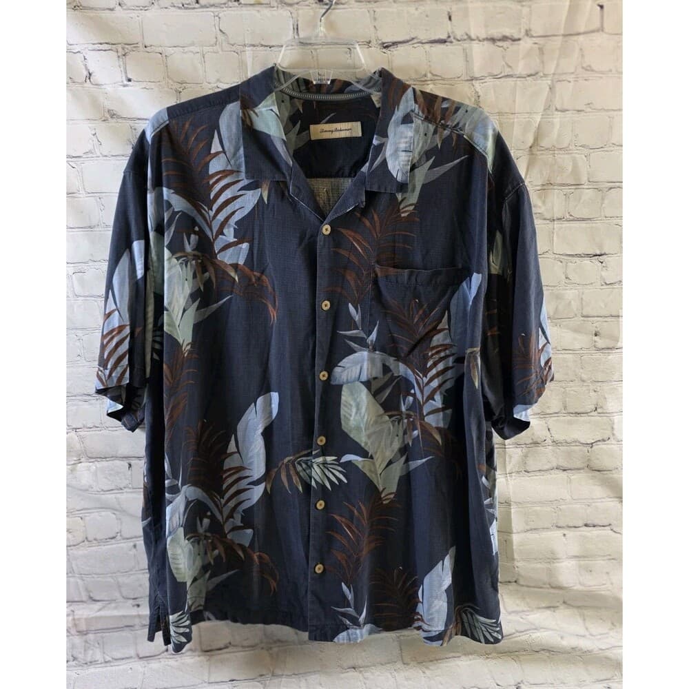 Tommy Bahama Men’s 2XB Hawaiian Tropical Short Sleeve Silk Shirt - Thumbnail 14
