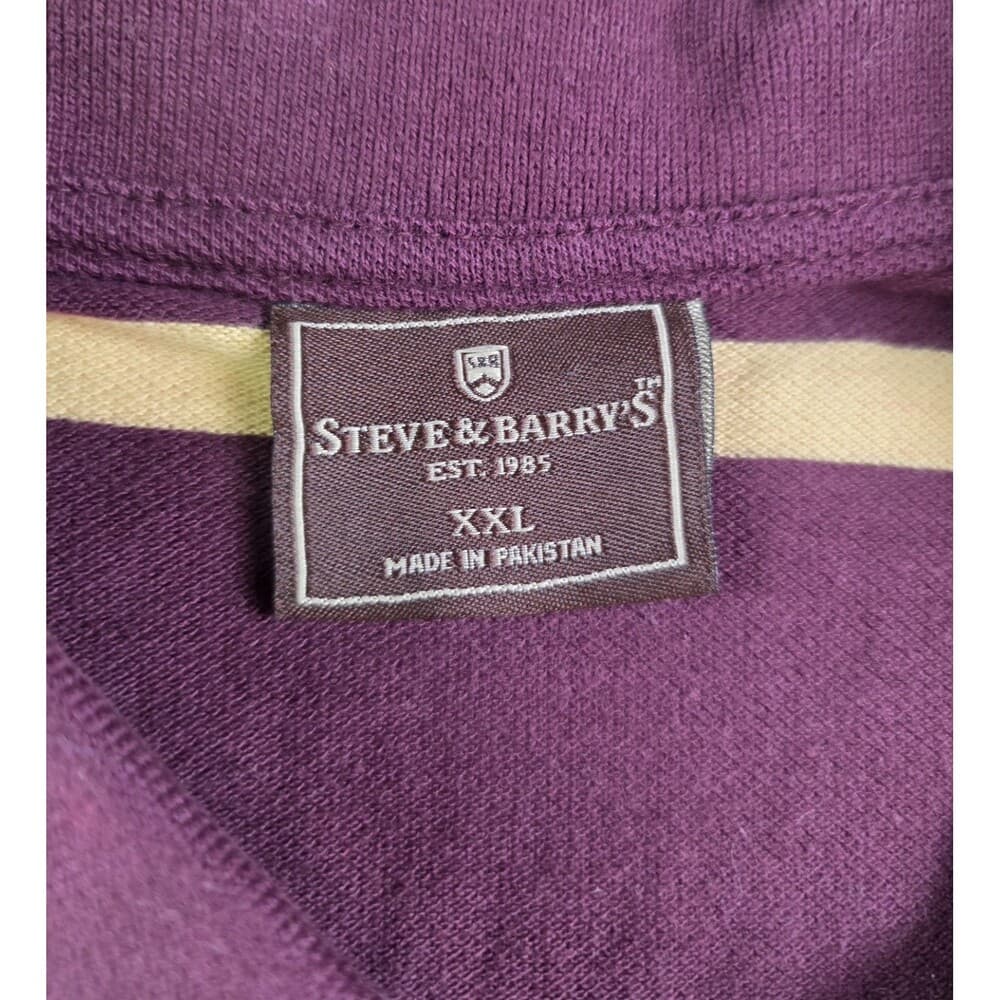Steve & Barry's Men's‎ XXL Burgundy Short Sleeve Polo Shirt - Thumbnail 3