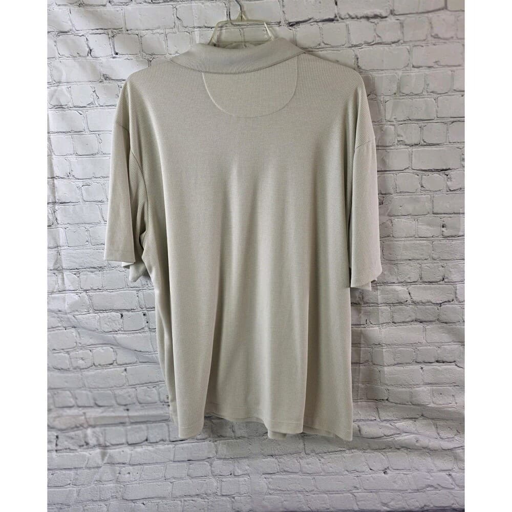 Tommy Bahama Men’s Beige Short Sleeve Polo Shirt - Thumbnail 4