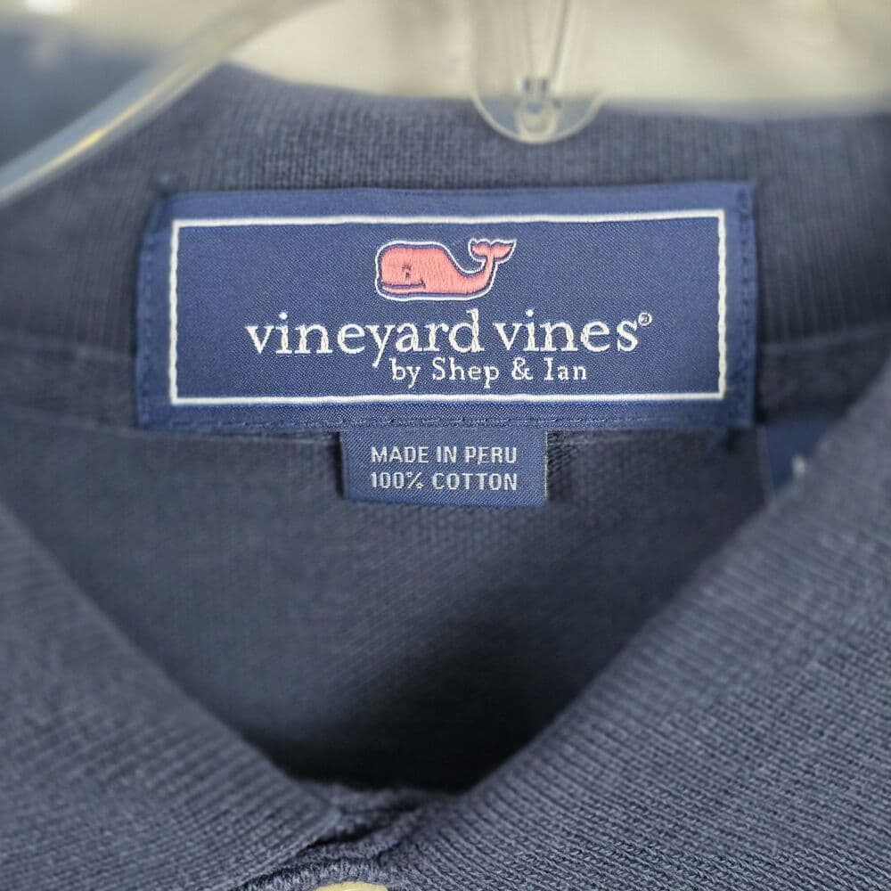 Vineyard Vines Men's Large Blue Short Sleeve Polo Shirt - Thumbnail 3