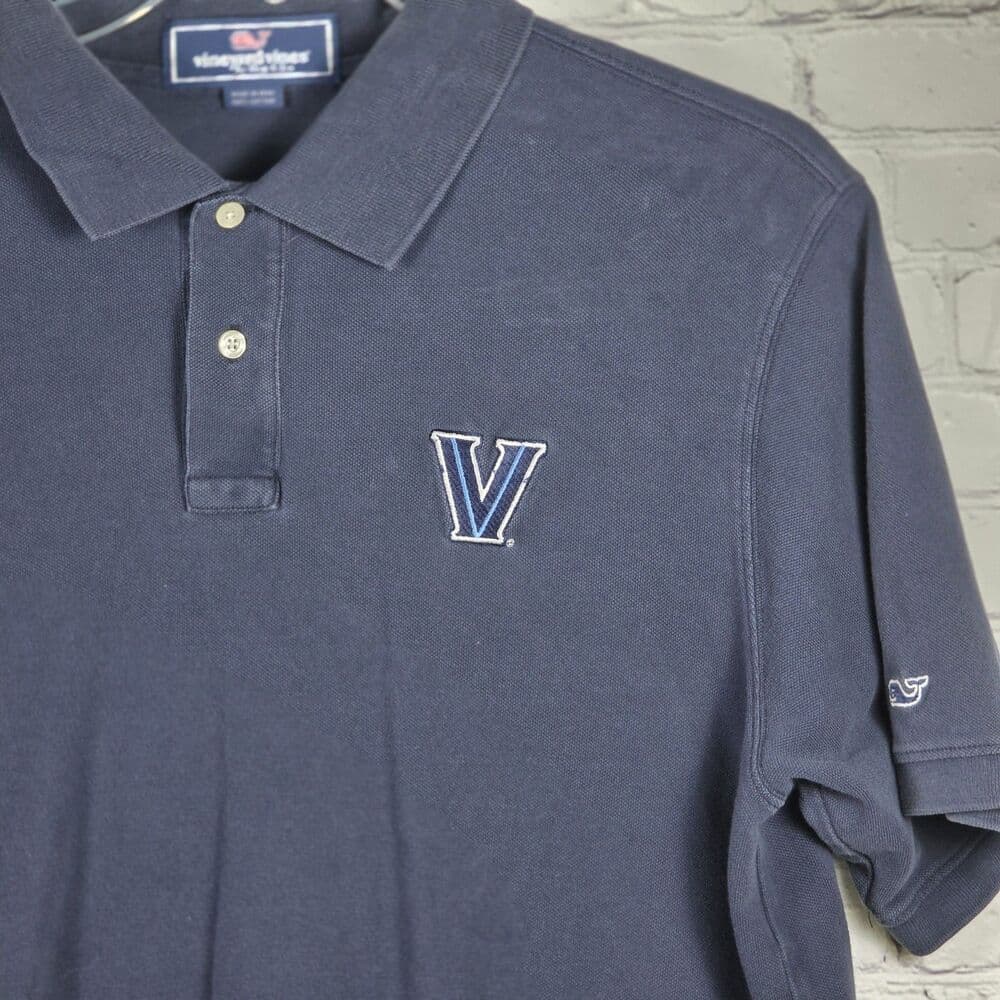 Vineyard Vines Men's Large Blue Short Sleeve Polo Shirt