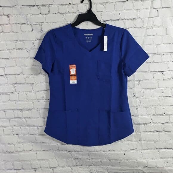 Scrubstar Women's Small Royal Blue S/S Scrub Top - Thumbnail 9