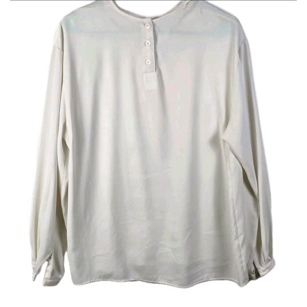 Liz Claiborne Women’s Size 10‎ Ivory Long Sleeve Pullover - Thumbnail 5