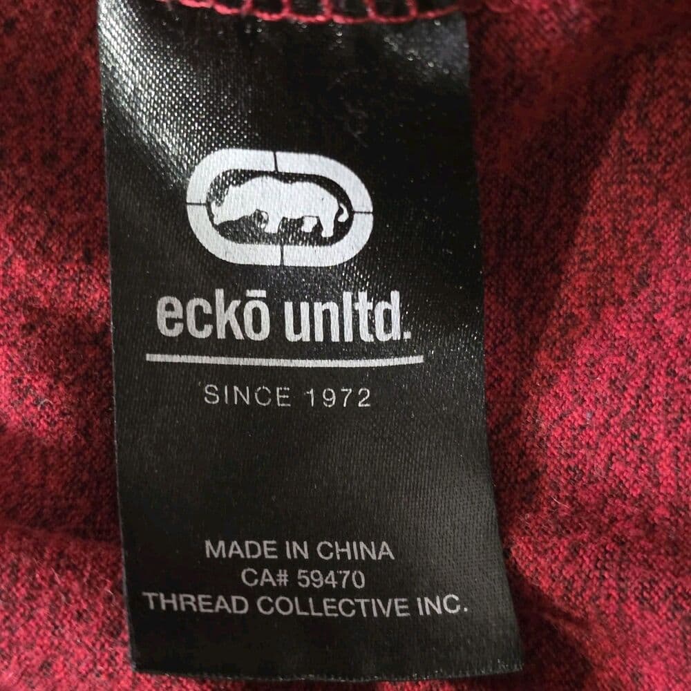 Ecko Unlimited Shirt Men's Large Red Black Graphic Rhino Short Sleeve T-shirt - Thumbnail 3