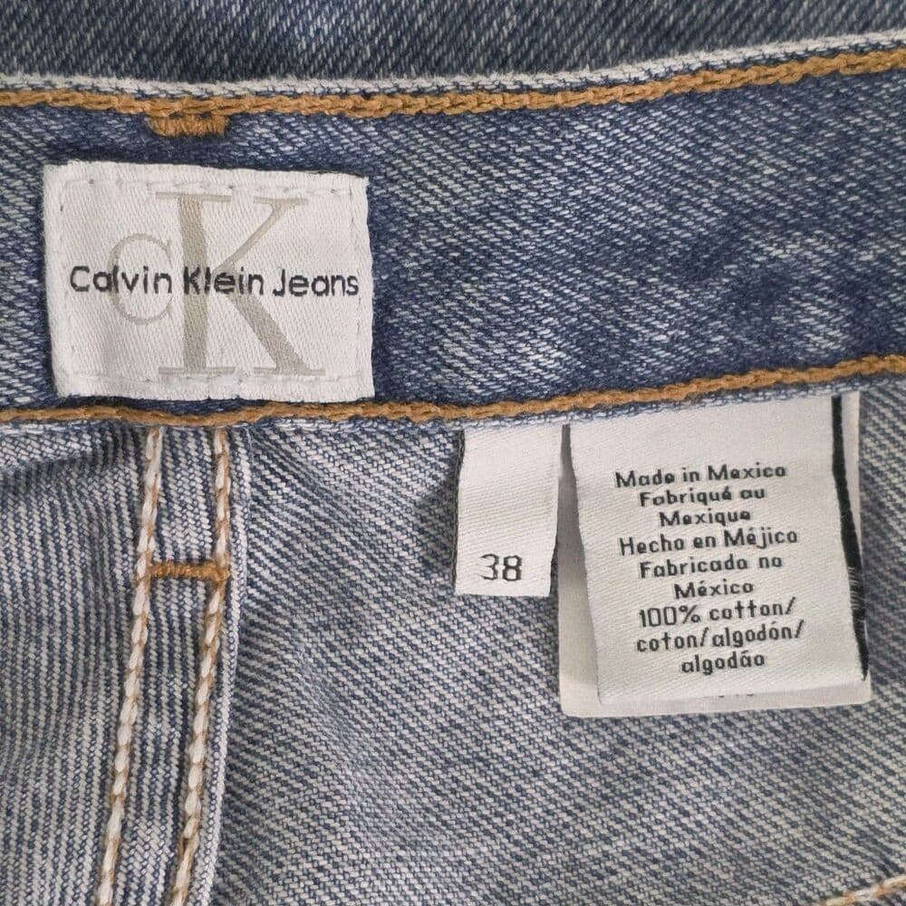 Vintage Calvin Klein Men's Size 38 Blue jeans Shorts - Thumbnail 4