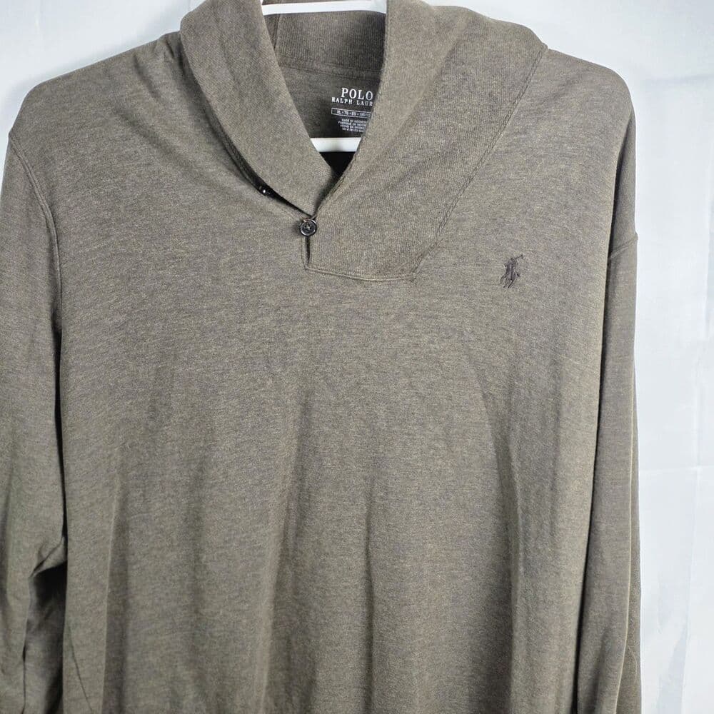 Ralph Lauren Men’s XL Brown Cowl Neck Long Sleeve‎ Sweater - Thumbnail 2