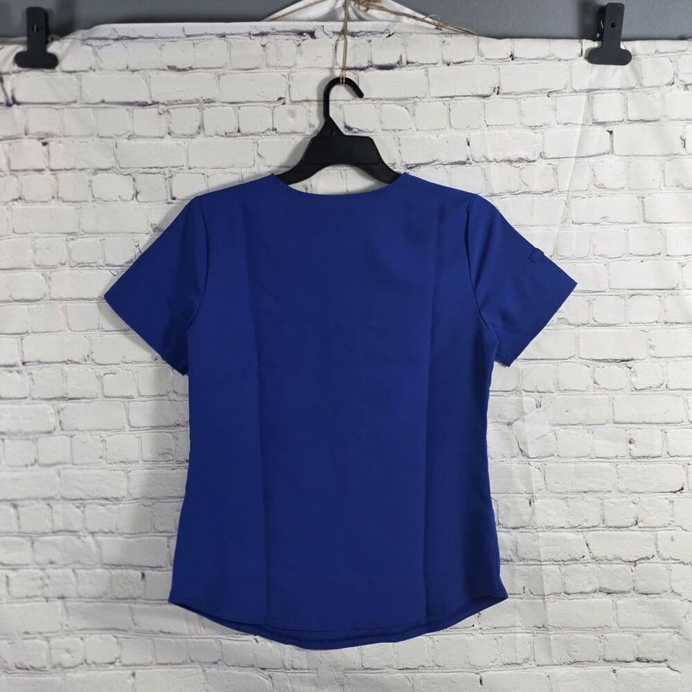 Scrubstar Women's Small Royal Blue S/S Scrub Top - Thumbnail 4