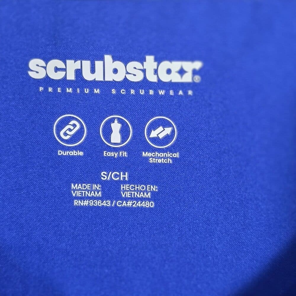 Scrubstar Women's Small Royal Blue S/S Scrub Top - Thumbnail 2