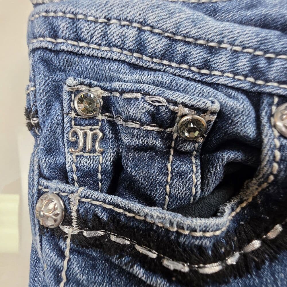 Miss‎ Me Women's Size 27 Boot Cut Distressed Jeans JP-5143B2 - Thumbnail 4