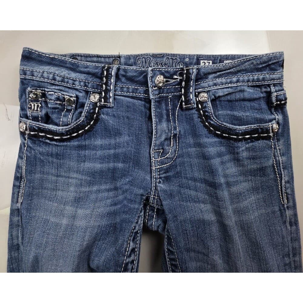 Miss‎ Me Women's Size 27 Boot Cut Distressed Jeans JP-5143B2