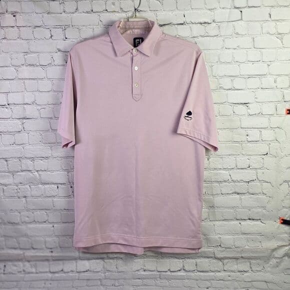 FootJoy Men's XL Pink Chevron Stretch Short Sleeve Golf Polo Shirt - Thumbnail 11
