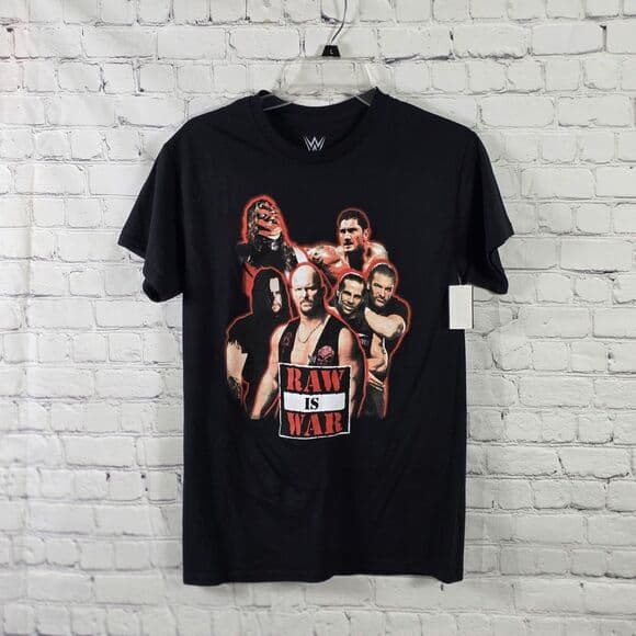 WWE Raw Is War Men's Black Small 28/30 Short Sleeve T-Shirt - Thumbnail 7