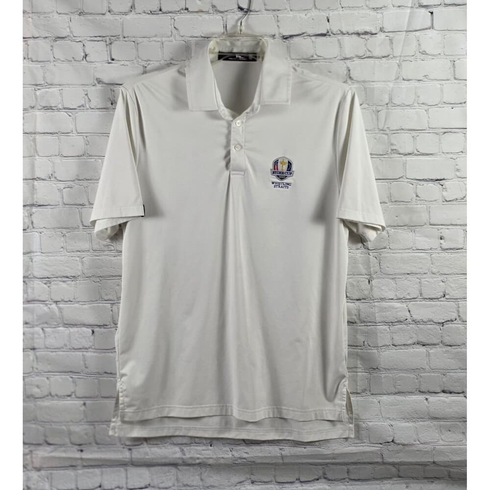 RLX Ralph Lauren Men's Medium White 2020 Ryder's Cup S/S Golf Polo Shirt - Thumbnail 11