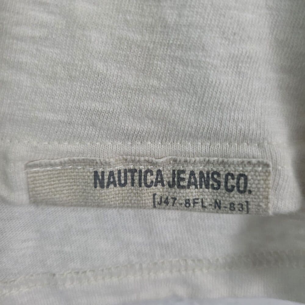 Y2K Nautica Jeans Co Me'ns XXL White Short Sleeve T-shirt - Thumbnail 3