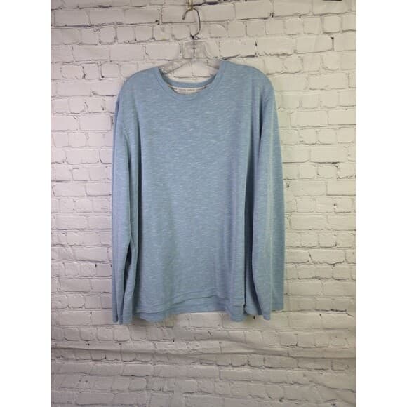 Orvis Men's XL Blue Striped Long Sleeve Crew Neck Pullover - Thumbnail 11
