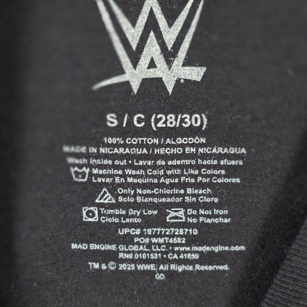 WWE Raw Is War Men's Black Small 28/30 Short Sleeve T-Shirt - Thumbnail 2