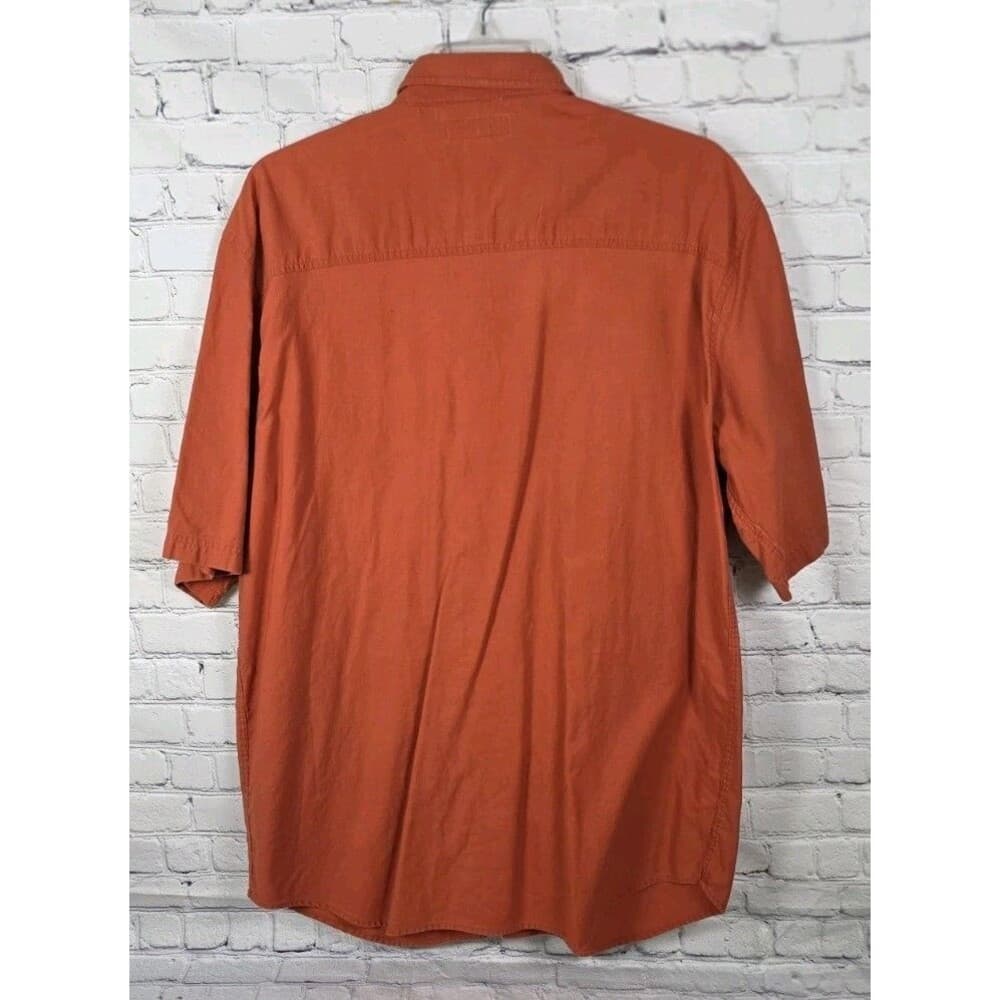 Magellan Men's XL Orange Short Sleeve Button Up Shirt - Thumbnail 5