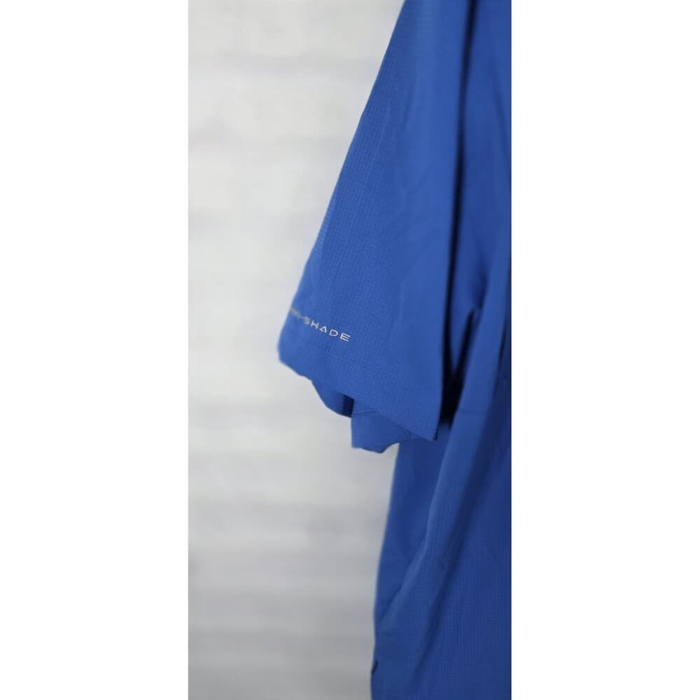 Columbia Men's Large Blue PFG Omni-Shade Vented Classic Fit S/S Button Up Shirt - Thumbnail 4