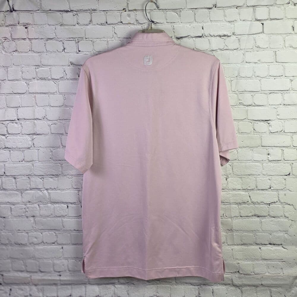 FootJoy Men's XL Pink Chevron Stretch Short Sleeve Golf Polo Shirt - Thumbnail 8