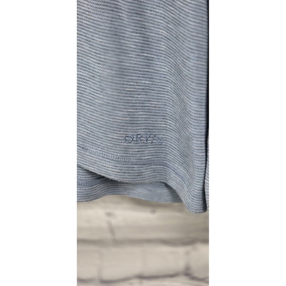 Orvis Men's XL Blue Striped Long Sleeve Crew Neck Pullover - Thumbnail 7