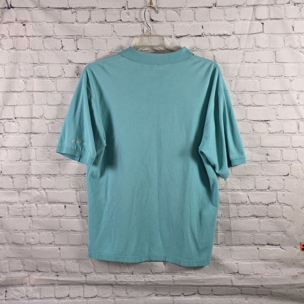 Vintage Master's Men's Large Teal Blue Short Sleeve Golf Polo Shirt - Thumbnail 8