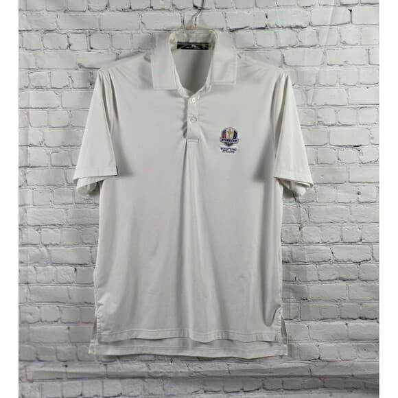RLX Ralph Lauren Men's Medium White 2020 Ryder's Cup S/S Golf Polo Shirt - Thumbnail 12