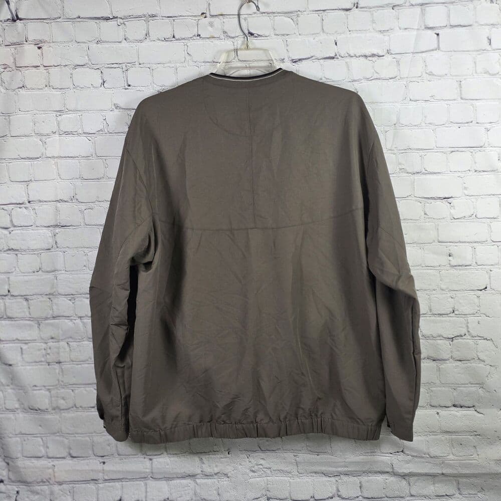 Nike Men's XL Long Sleeve Olive Green Golf Pullover - Thumbnail 4