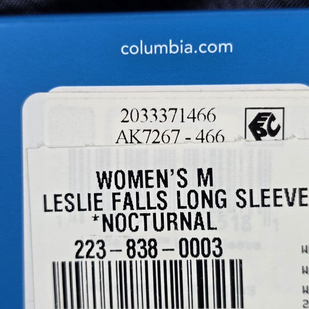 Columbia Women's Medium Blue Leslie Falls Long Sleeve Shirt - Thumbnail 6