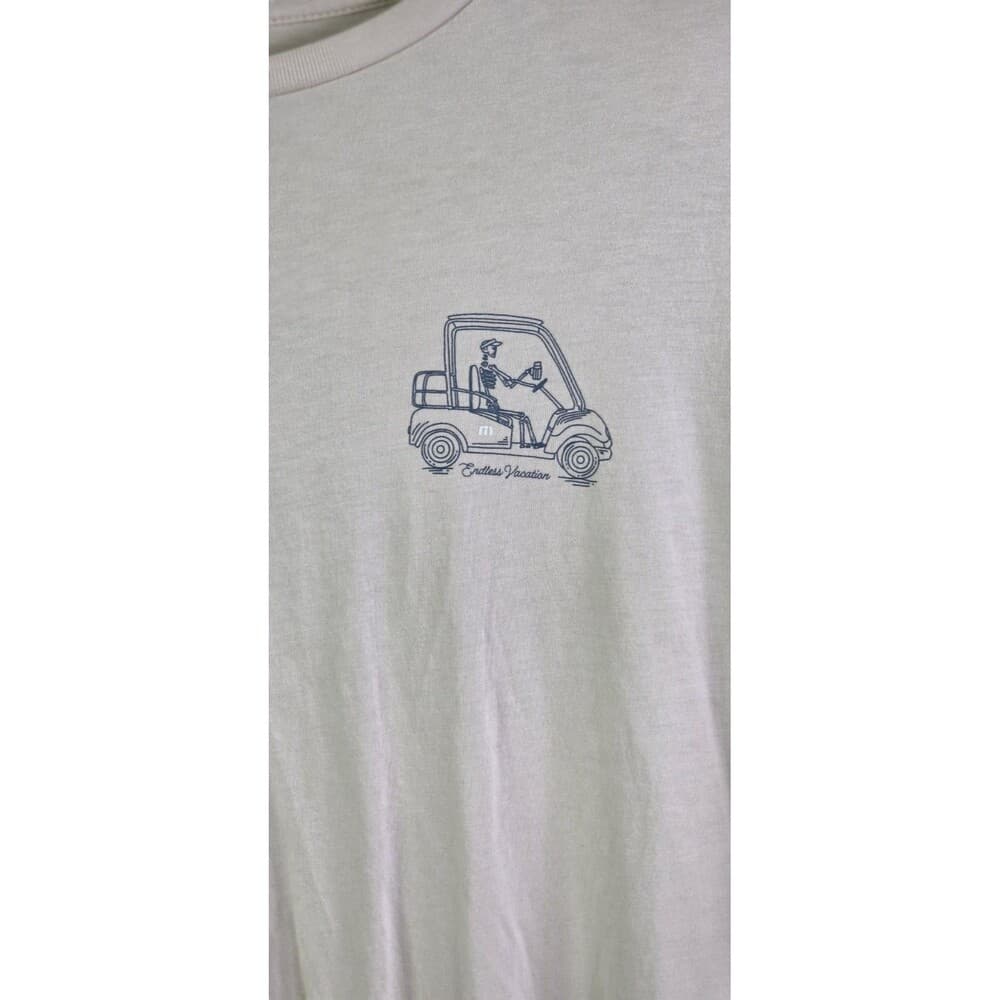 Travis Mathew Men's XL Beige " Endless Vacation " Short Sleeve T-Shirt - Thumbnail 2
