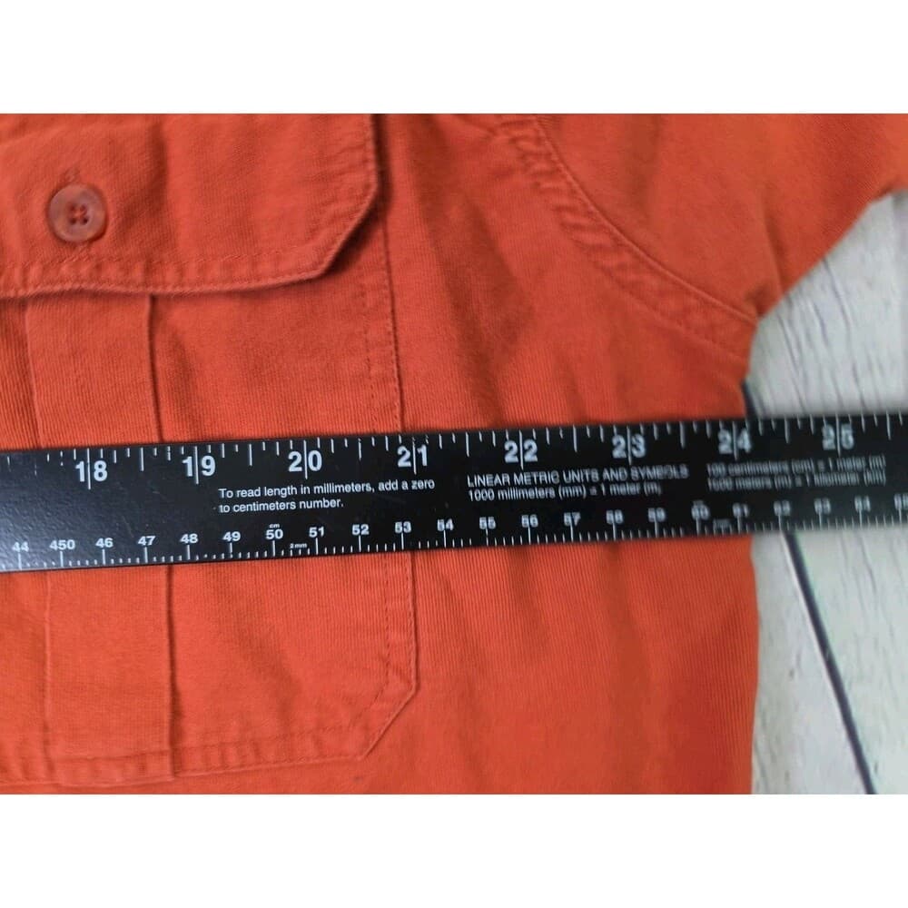 Magellan Men's XL Orange Short Sleeve Button Up Shirt - Thumbnail 3