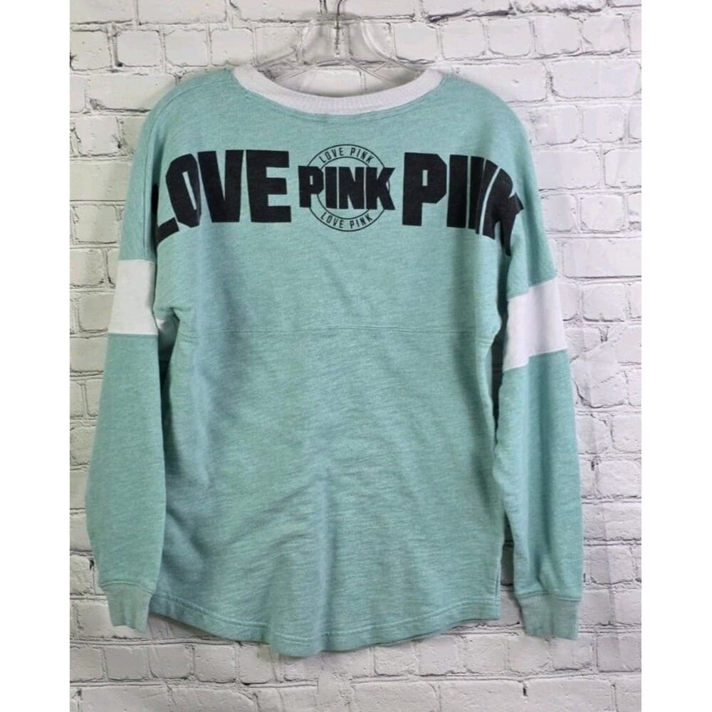 Pink Victoria Secret Women's XS Teal Long Sleeve Shirt - Thumbnail 6