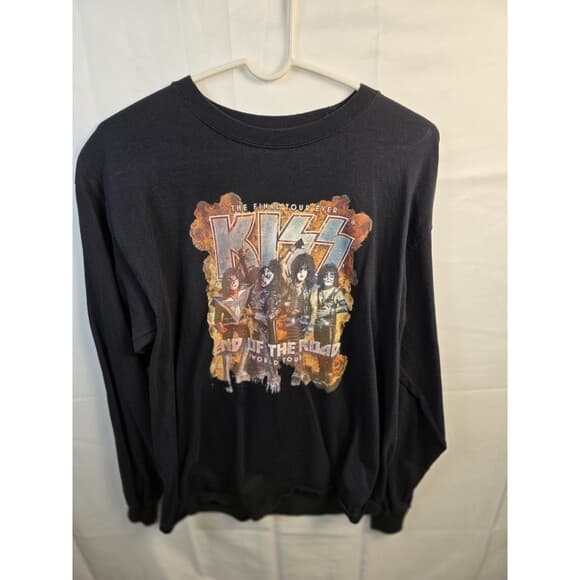 Vintage‎ KISS End of the Road World Tour Size Large Long Sleeve T-Shirt - Thumbnail 7