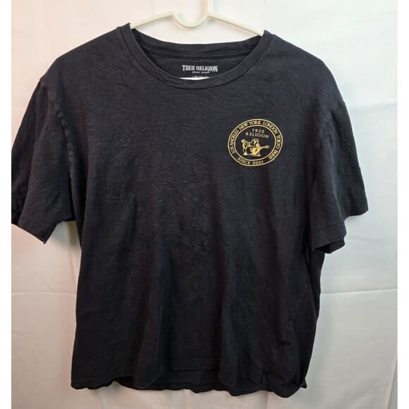 True Religion Men's‎ XL Buddha Brand Black Short Sleeve T-shirt - Thumbnail 8