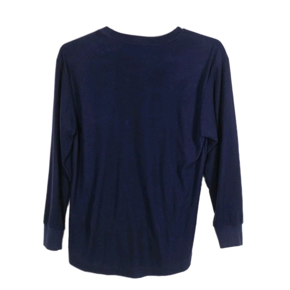 Izod Men's XL Navy Blue Thermal Henley Long Sleeve Shirt - Thumbnail 4