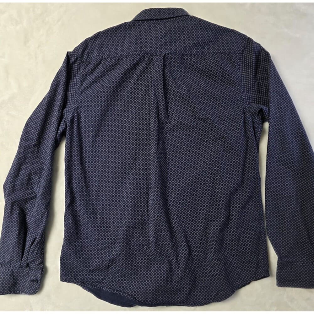 Denim &‎ Flower Mens Size M Slim Fit Polkadot Shirt - Thumbnail 4