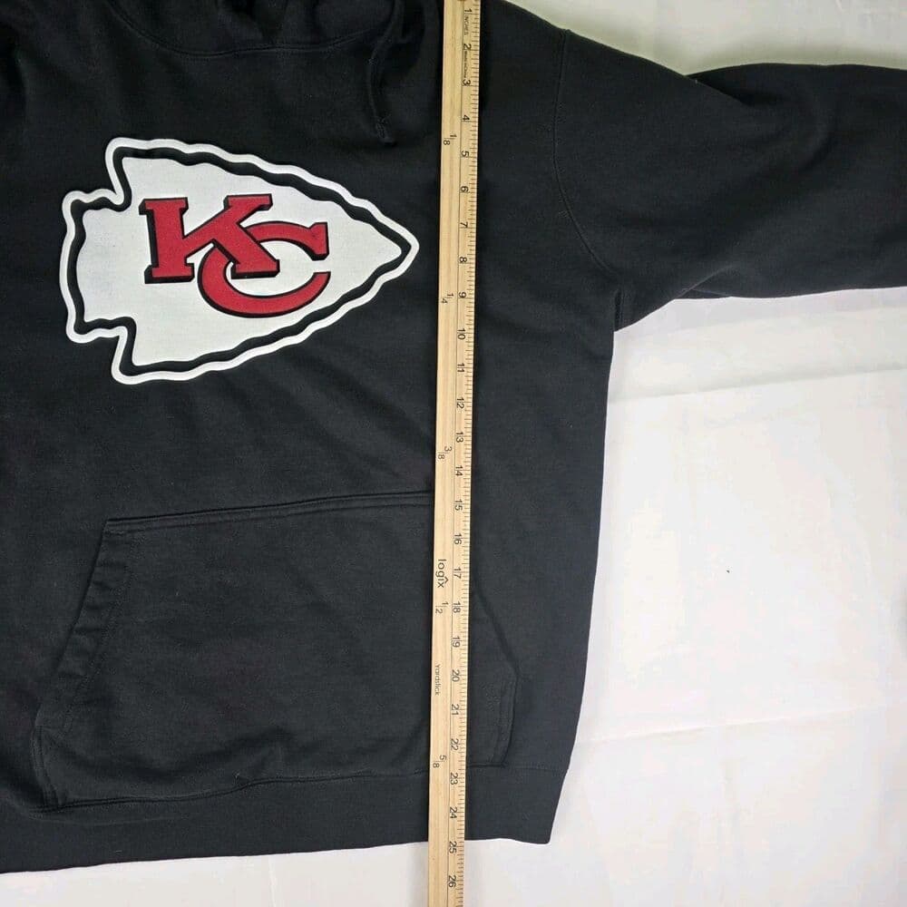 Fanatics‎ Kansas City Chiefs Size Large Charcoal Heather Pullover Hoodie - Thumbnail 7