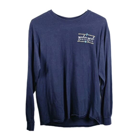 Girly Girl Originals Women's Medium Blue " Faith Not‎ Knowing" Long Sleeve Shirt - Thumbnail 7