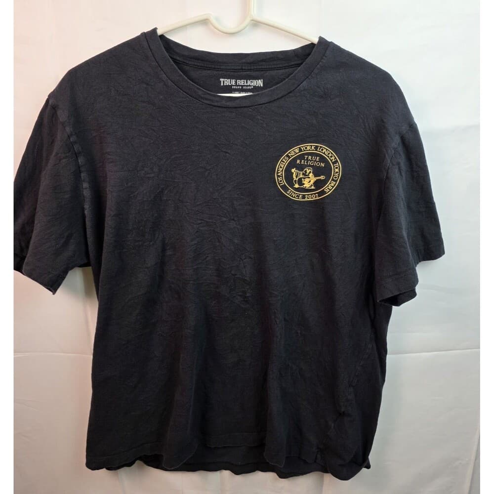 True Religion Men's‎ XL Buddha Brand Black Short Sleeve T-shirt - Thumbnail 7