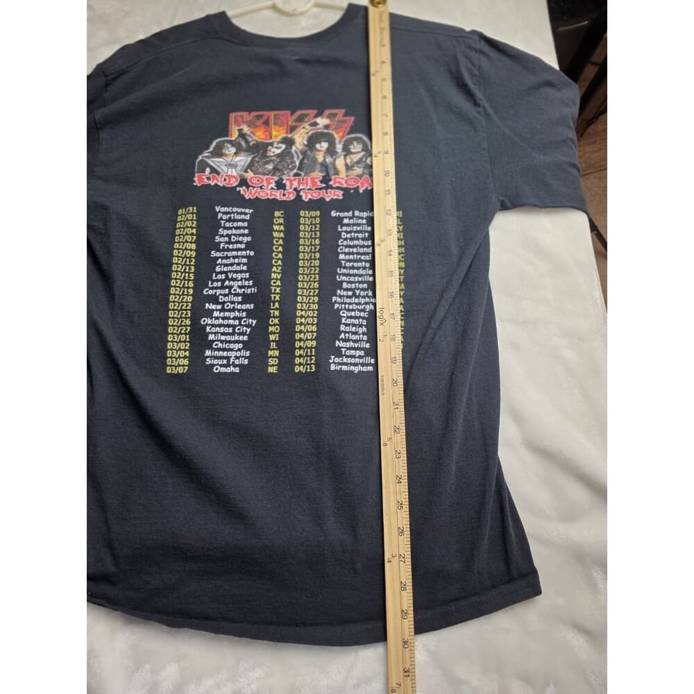 Vintage‎ KISS End of the Road World Tour Size Large Long Sleeve T-Shirt - Thumbnail 4